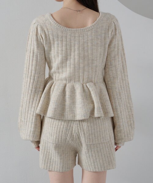 Kastane(カスタネ)の「*【SETUP対応】バルーンリブニット(ニット/セーター・レディース・アイボリー/グレー/チャコールグレー・FREE)」の4枚目の写真