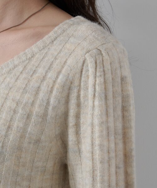 Kastane(カスタネ)の「*【SETUP対応】バルーンリブニット(ニット/セーター・レディース・アイボリー/グレー/チャコールグレー・FREE)」の6枚目の写真