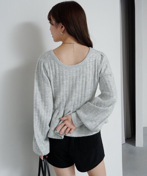 Kastane(カスタネ)の「*【SETUP対応】バルーンリブニット(ニット/セーター・レディース・アイボリー/グレー/チャコールグレー・FREE)」の11枚目の写真