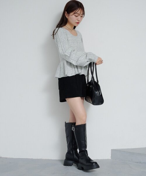 Kastane(カスタネ)の「*【SETUP対応】バルーンリブニット(ニット/セーター・レディース・アイボリー/グレー/チャコールグレー・FREE)」の13枚目の写真