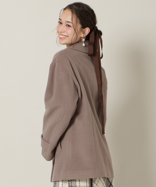 WILLSELECTION(ウィルセレクション)の「ゴールドボタンミドル丈Pコート(その他アウター・レディース・モカ/ピンク/ベージュ・FREE)」の5枚目の写真