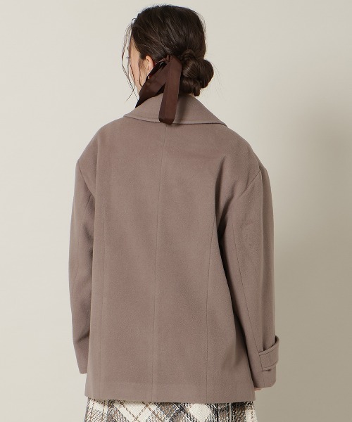 WILLSELECTION(ウィルセレクション)の「ゴールドボタンミドル丈Pコート(その他アウター・レディース・モカ/ピンク/ベージュ・FREE)」の6枚目の写真