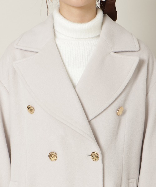 WILLSELECTION(ウィルセレクション)の「ゴールドボタンミドル丈Pコート(その他アウター・レディース・モカ/ピンク/ベージュ・FREE)」の14枚目の写真