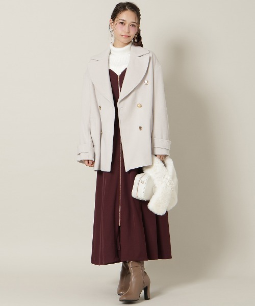 WILLSELECTION(ウィルセレクション)の「ゴールドボタンミドル丈Pコート(その他アウター・レディース・モカ/ピンク/ベージュ・FREE)」の17枚目の写真