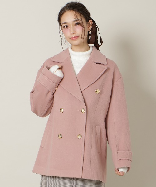 WILLSELECTION(ウィルセレクション)の「ゴールドボタンミドル丈Pコート(その他アウター・レディース・モカ/ピンク/ベージュ・FREE)」の18枚目の写真