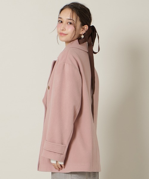 WILLSELECTION(ウィルセレクション)の「ゴールドボタンミドル丈Pコート(その他アウター・レディース・モカ/ピンク/ベージュ・FREE)」の19枚目の写真