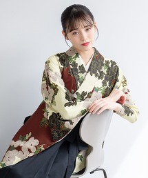 SOUBIEN（ソウビエン）の「【floro by SOUBIEN】レディース袴4点セット（着物・襦袢・下帯・袴）（着物）」