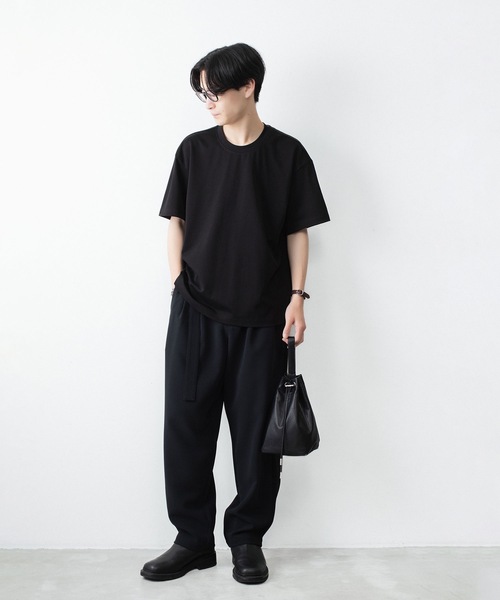 ATTACHMENT（アタッチメント）の「コットン ダブルフェイス オーバーサイズド S/S TEE / COTTON DOUBLE FACE OVERSIZED S/S TEE（Tシャツ/カットソー・メンズ・ダークグレー/ダークベージュ/ホワイト/ブラウン/ブラック・1/2/3）」の10枚目の写真
