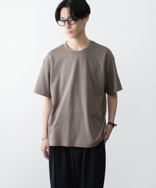 ATTACHMENT（アタッチメント）の「コットン ダブルフェイス オーバーサイズド S/S TEE / COTTON DOUBLE FACE OVERSIZED S/S TEE（Tシャツ/カットソー・メンズ・ダークグレー/ダークベージュ/ホワイト/ブラウン/ブラック・1/2/3）」の14枚目の写真