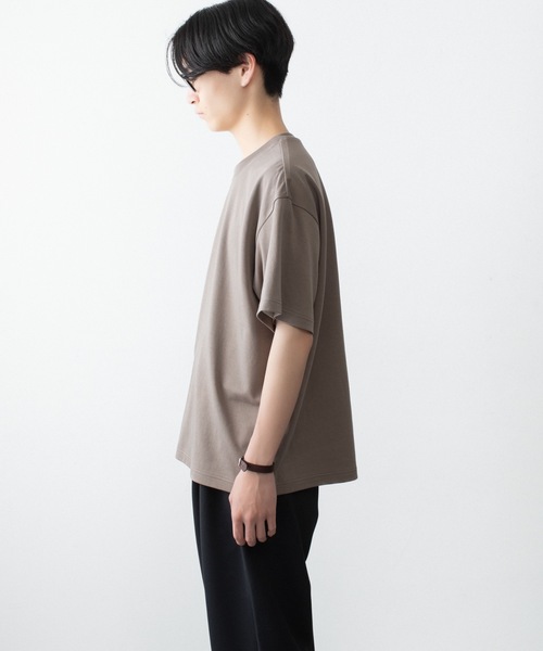 ATTACHMENT（アタッチメント）の「コットン ダブルフェイス オーバーサイズド S/S TEE / COTTON DOUBLE FACE OVERSIZED S/S TEE（Tシャツ/カットソー・メンズ・ダークグレー/ダークベージュ/ホワイト/ブラウン/ブラック・1/2/3）」の15枚目の写真