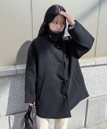 UNE MANSION(ユヌマンション)の【2025FW新作アイテム】【ハイネック&襟ありを楽しめる2way仕様】インナーキルティングペディンハイネックハーフコートアウター(その他アウター)