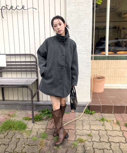 une mansion インナーキルティングペディンウールミディハーフコート セール】インナーキルティングペディンラブリーウールミディハーフ