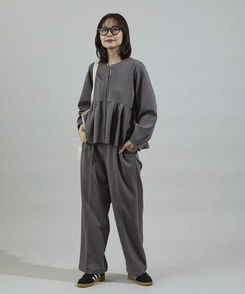 セール】ダンボール ペプラム カーディガン セットアップ