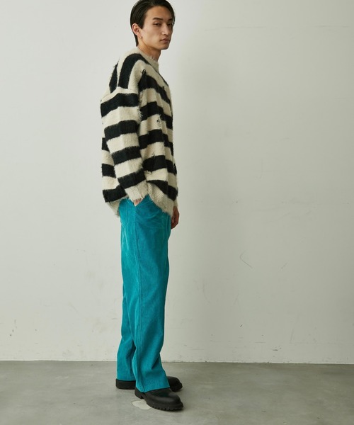 BLANK HOTEL（ブランクホテル）の「Blasted Corduroy Pants / ブラスト加工コーデュロイパンツ【セットアップ対応可能】（その他パンツ・メンズ・ブラウン/ターコイズブルー/ブラック・L/M/S）」の7枚目の写真