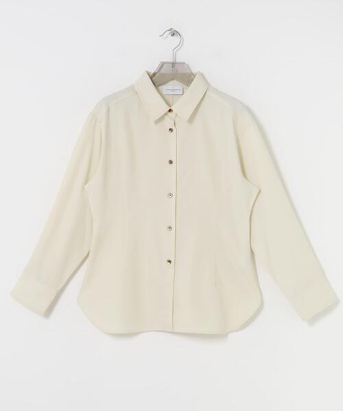 URBAN RESEARCH（アーバンリサーチ）の「new basic　WOOL TWILL SHAPE SHIRTS（シャツ/ブラウス・レディース・ベージュ/オフホワイト・FREE）」の6枚目の写真