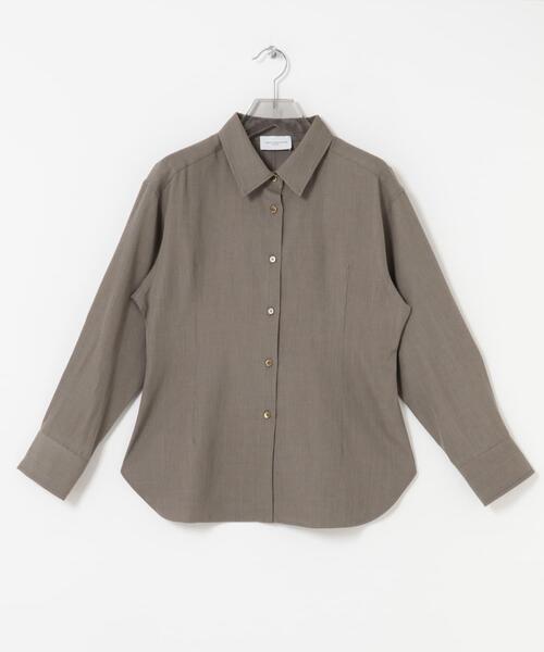 URBAN RESEARCH（アーバンリサーチ）の「new basic　WOOL TWILL SHAPE SHIRTS（シャツ/ブラウス・レディース・ベージュ/オフホワイト・FREE）」の18枚目の写真