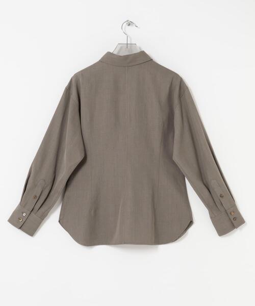 URBAN RESEARCH（アーバンリサーチ）の「new basic　WOOL TWILL SHAPE SHIRTS（シャツ/ブラウス・レディース・ベージュ/オフホワイト・FREE）」の21枚目の写真