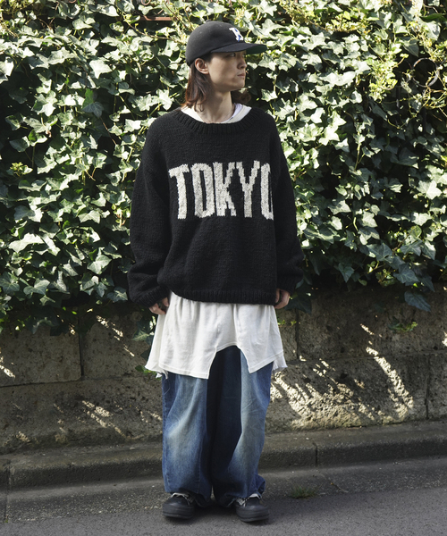 MacMahon Knitting Mills（マクマホン ニッティング ミルズ）の「MacMahon Knitting Mills / マクマホンニッティングミルズ Crew Neck Knit-TOKYO（ニット/セーター・メンズ・ブラック・FREE）」の3枚目の写真