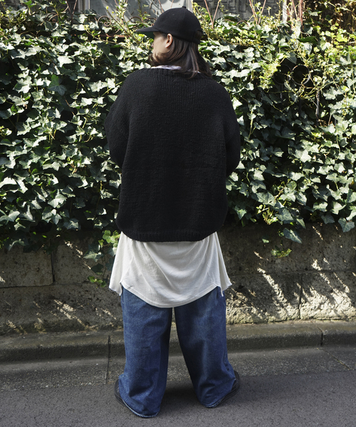 MacMahon Knitting Mills（マクマホン ニッティング ミルズ）の「MacMahon Knitting Mills / マクマホンニッティングミルズ Crew Neck Knit-TOKYO（ニット/セーター・メンズ・ブラック・FREE）」の8枚目の写真