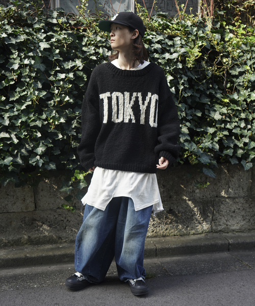 MacMahon Knitting Mills（マクマホン ニッティング ミルズ）の「MacMahon Knitting Mills / マクマホンニッティングミルズ Crew Neck Knit-TOKYO（ニット/セーター・メンズ・ブラック・FREE）」の9枚目の写真