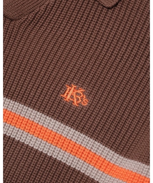 KEBOZ（ケボズ）の「COTTON KNIT SKIPPER SHIRT（ニット/セーター・メンズ・ブラウン/ネイビー/ライトイエロー・M/L/XL）」の9枚目の写真