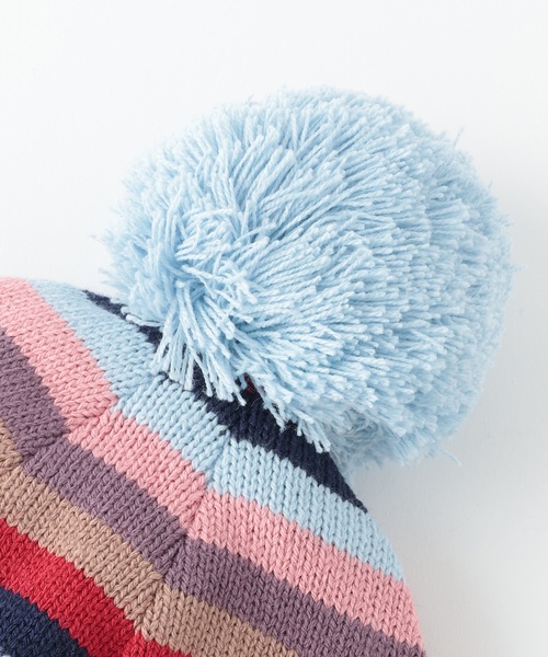 sense of wonder（センスオブワンダー）の「マルチボーダーニット帽（ニットキャップ/ビーニー・キッズ・ブルーグリーン/レッド/ホワイト系・S(48-52cm)/52-56cm）」の15枚目の写真