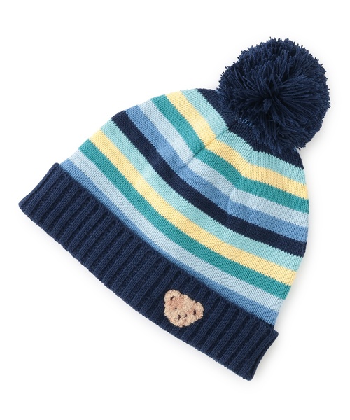 sense of wonder（センスオブワンダー）の「マルチボーダーニット帽（ニットキャップ/ビーニー・キッズ・ブルーグリーン/レッド/ホワイト系・S(48-52cm)/52-56cm）」の7枚目の写真