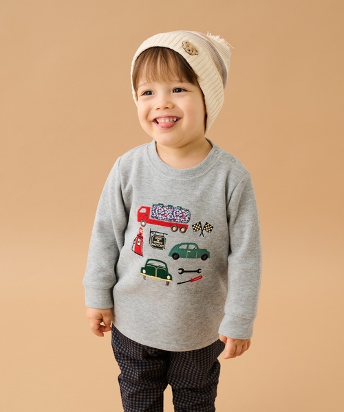 sense of wonder（センスオブワンダー）の「マルチボーダーニット帽（ニットキャップ/ビーニー・キッズ・ブルーグリーン/レッド/ホワイト系・S(48-52cm)/52-56cm）」の5枚目の写真