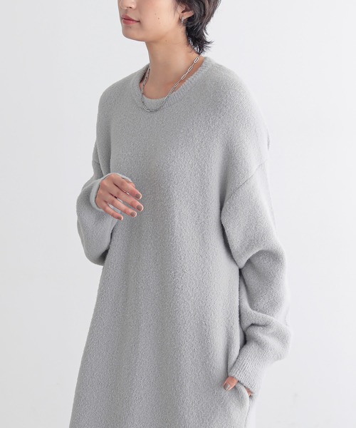 for/c(フォーシー)の「フェザーニットワンピース【サスティナブル】(ワンピース・レディース・ライトグレー/ブラック・L/M)」の11枚目の写真