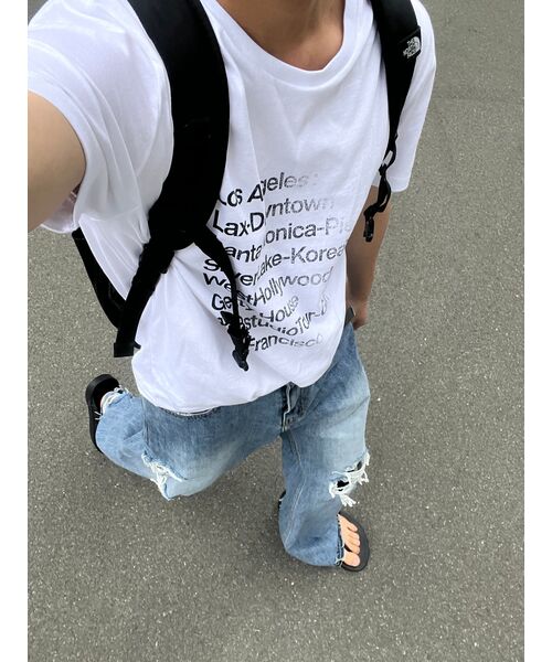 Millo Archive（ミロ アーカイブ）の「フェード ロサンゼルス Tシャツ [ホワイト]（Tシャツ/カットソー・レディース・その他・MEDIUM/LARGE/X-LARGE）」の4枚目の写真