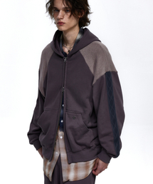 RSSC（アールエスエスシー）の「KNIT MIXED HOOD ZIPUP - CHARCOAL（パーカー）」