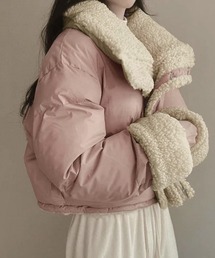 ボアブルゾン リバーシブル中綿ジャケット