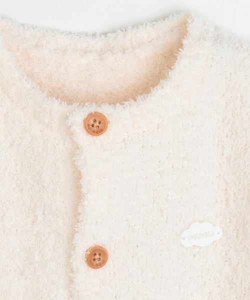 moimoln(モイモルン)の「モコモコニット無地ルームベスト(ベスト・キッズ・ピンク/クリーム・80cm/90cm/100cm)」の4枚目の写真