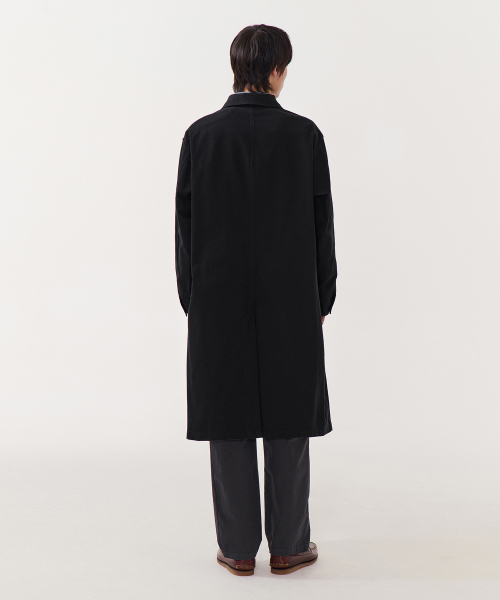 MUSINSA STANDARD（ムシンサスタンダード）の「バックサテンシャップコート[ブラック]（トレンチコート・メンズ・その他・MEDIUM/LARGE/X-LARGE）」の3枚目の写真