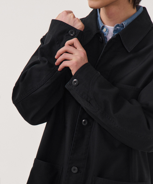 MUSINSA STANDARD（ムシンサスタンダード）の「バックサテンシャップコート[ブラック]（トレンチコート・メンズ・その他・MEDIUM/LARGE/X-LARGE）」の6枚目の写真