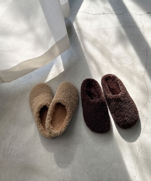 CANAL JEAN（キャナルジーン）の「diggity　ボアスリッポン（スリッポン・レディース・ベージュ/ブラウン・36/37/38）」の3枚目の写真