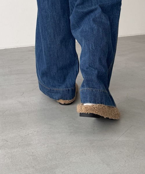 CANAL JEAN（キャナルジーン）の「diggity　ボアスリッポン（スリッポン・レディース・ベージュ/ブラウン・36/37/38）」の6枚目の写真