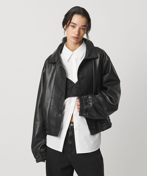 AEWEN MATOPH（イウエン マトフ）の「＜AEWEN MATOPH＞フードラムレザーブルゾン ‐2WAY‐（その他アウター・レディース・ブラック・38/36）」の22枚目の写真