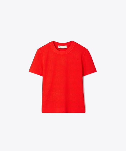 TORY BURCH（トリーバーチ）の「Tモノグラム ジャガード セーター（Tシャツ/カットソー・レディース・レッド・SMALL/MEDIUM/X-SMALL）」の4枚目の写真