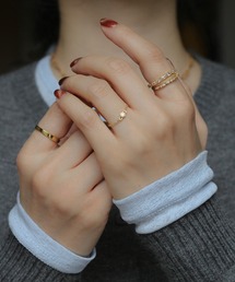 NOIR DE POUPEE（ノワールドプーペ）の「【WEB限定】silver925　キュービックジルコニアチェーンリング（リング）」