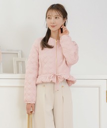 le reve vaniller（ル レーヴ ヴァニレ）の「2WAY ショート丈 キルティング ノーカラー中綿 ジャケット le reve vaniller（その他アウター）」