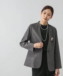 GLOBAL WORK | ウツクシルエットノーカラージャケット/581021(ノーカラージャケット)