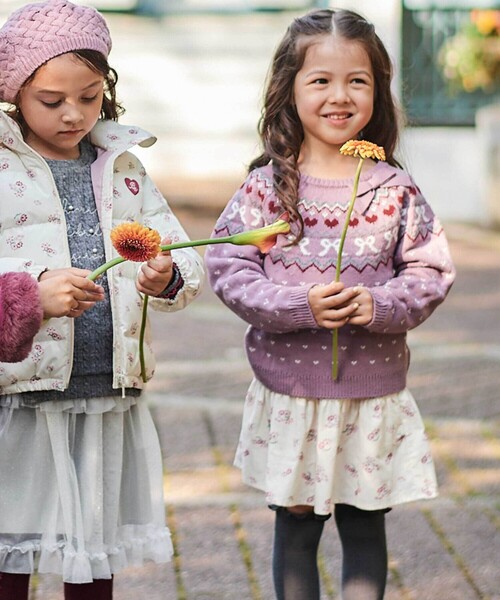 BeBe（ベベ）の「【お揃い】シャツコールGirlyフラワープリントキュロットパンツ（その他パンツ・キッズ・ホワイト系その他2・110cm/100cm/90cm/130cm/140cm/150cm/120cm）」の6枚目の写真