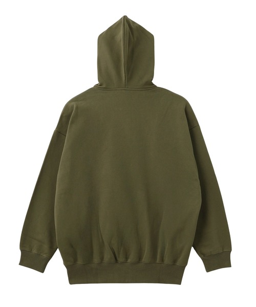 X-girl（エックスガール）の「HEART AND WING ZIP UP SWEAT HOODIE（パーカー・レディース・ブラック/アッシュ/オリーブ・S/M）」の10枚目の写真