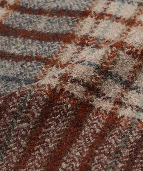 417 EDIFICE（フォーワンセブンエディフィス）の「MOISMONT / モワモン Scarf N803（マフラー・メンズ・サックスブルー/チャコールグレー/ブルー・FREE）」の4枚目の写真