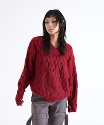 FTW（エフティダブリュー）の「SHAGGY CABLE V NECK KNIT（ニット/セーター）」