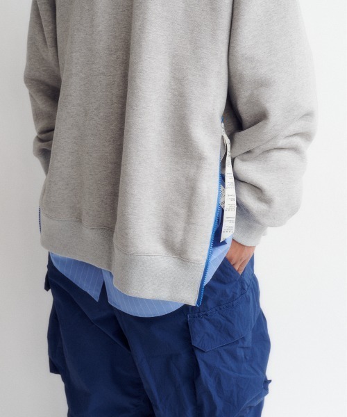DIGAWEL(ディガウェル)の「Side zip sweatshirt(スウェット・メンズ・イエロー/ブルー・2/3)」の4枚目の写真