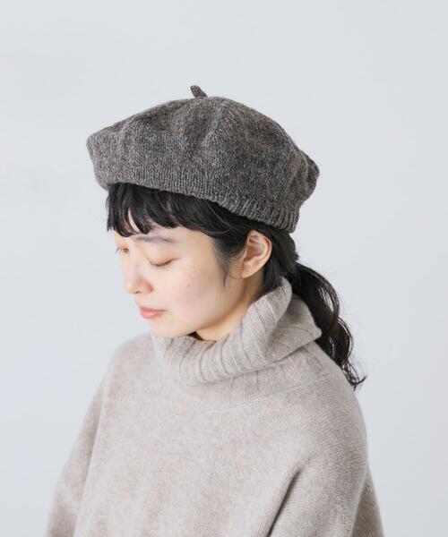 かぐれ(カグレ)の「ペルーニットベレー(ハンチング/ベレー帽・レディース・グレー/ブラック・FREE)」の1枚目の写真