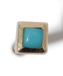 Metier Mini Bezel Set Princess Gemstone Studs 片耳ピアス