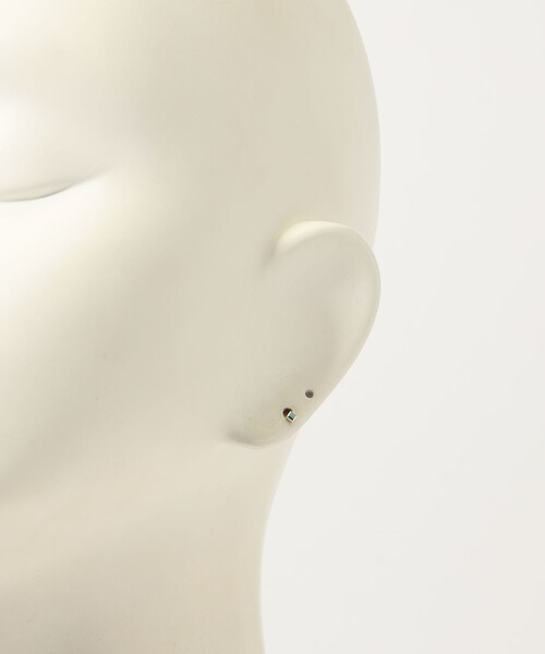 METIER(メティエ)の「Metier Mini Bezel Set Princess Gemstone Studs 片耳ピアス(ピアス(片耳用)・レディース・ターコイズブルー・FREE)」の5枚目の写真